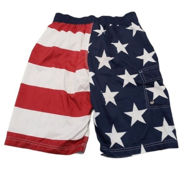 American Flag Shorts Size Small By Bioworld Swim - Picture 2 of 6